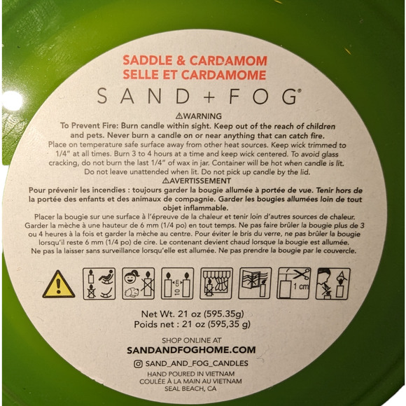 Sand + Fog 21oz Happy St Paddy's Saddle & Cardamom Candle - Gift Wrapped - Picture 5 of 6
